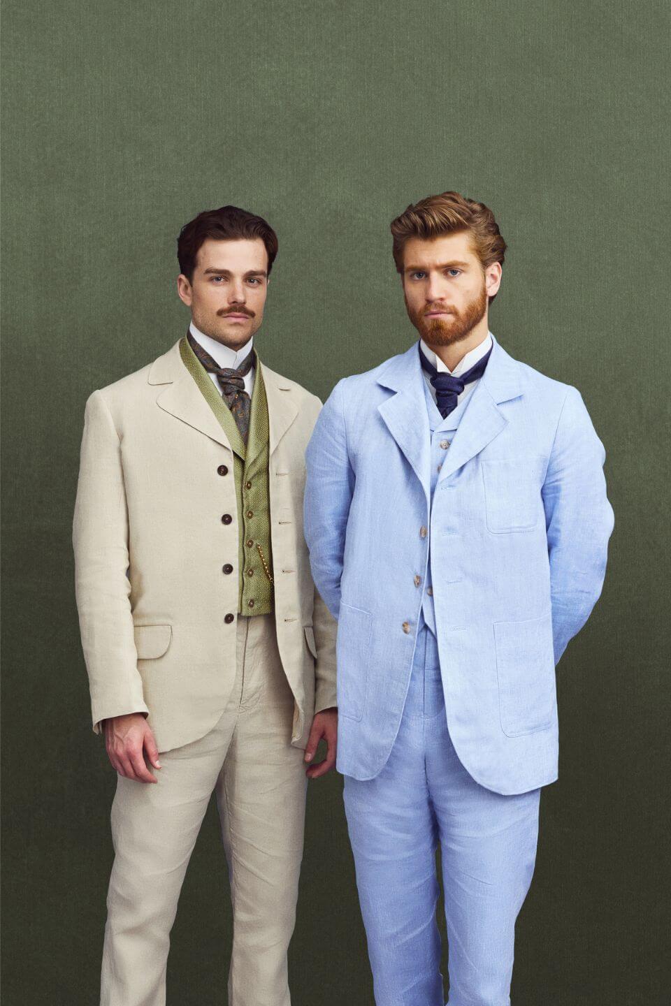 Joshua Orpin as Soames Forsyte and Danny Griffin as Jo Forsyte Jr.