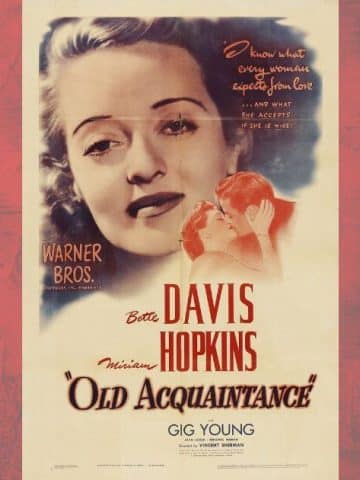Old Acquaintance movie poster with Bette Davis.
