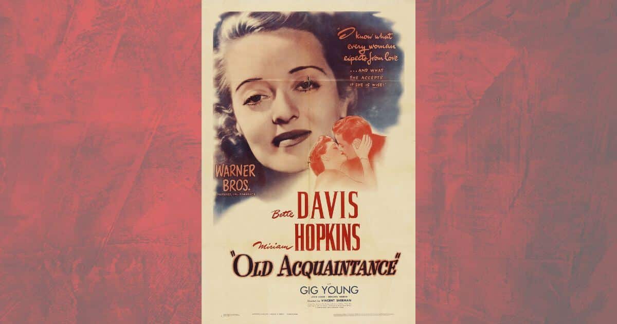 Old Acquaintance movie poster with Bette Davis.