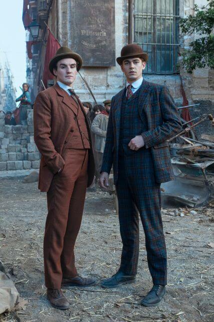 Young Sherlock Still with Dónal Finn and Hero Fiennes Tiffin.