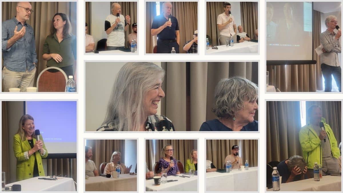 The cast and crew of Road to Avonlea during the panels at the Convention on PEI in 2026.