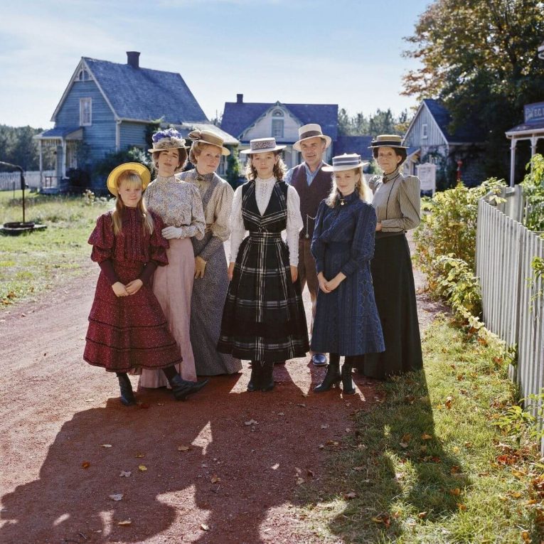 An Edwardian family posing in a small Prince Edward Island town.